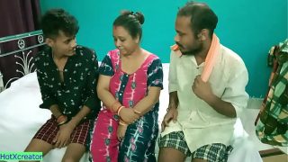 Bangla Hot Milf Bhabhi shared Hindi latest threesome sex