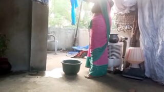 Indian Telugu Bhabhi With Dewar Standing Style Fucking Pussy